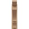 Ekena Millwork 5 1/2-in W x 20-in D x 24-in H Balboa Slat Rough Cedar Woodgrain TimberThane Outlooker, Primed Tan OUTUR055X20X24BOA24RCPR - alternate 3